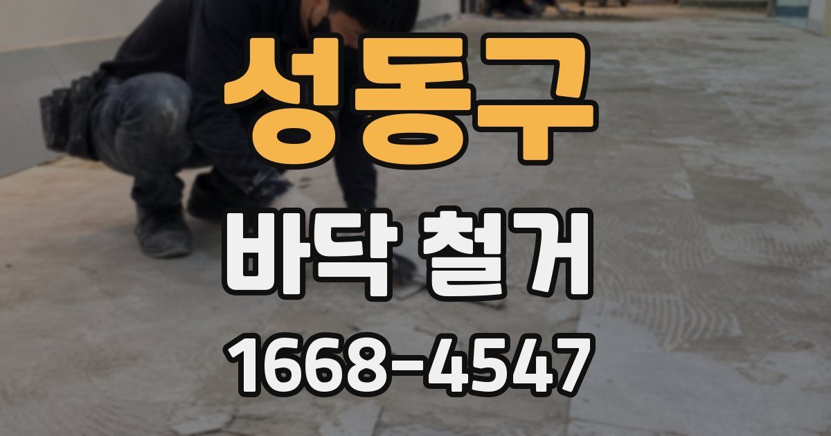 성동구 바닥 철거