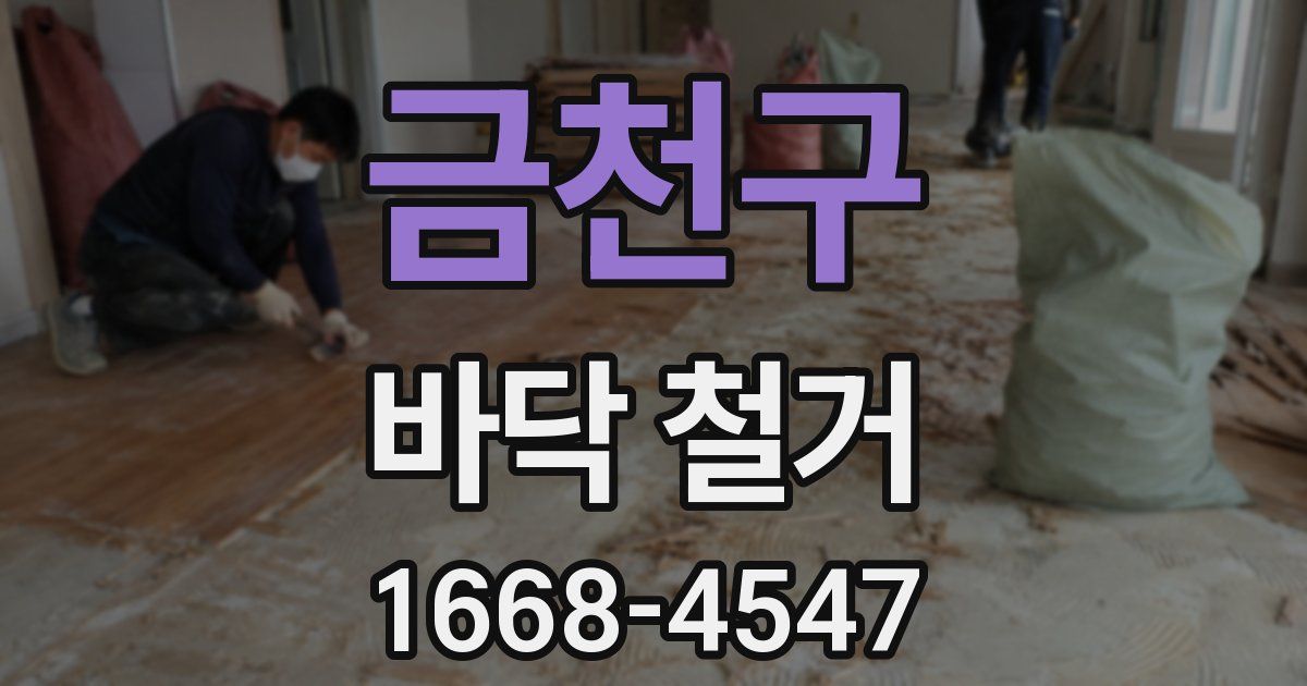 금천구 바닥 철거