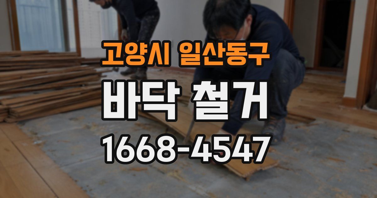 고양시 일산동구 바닥 철거
