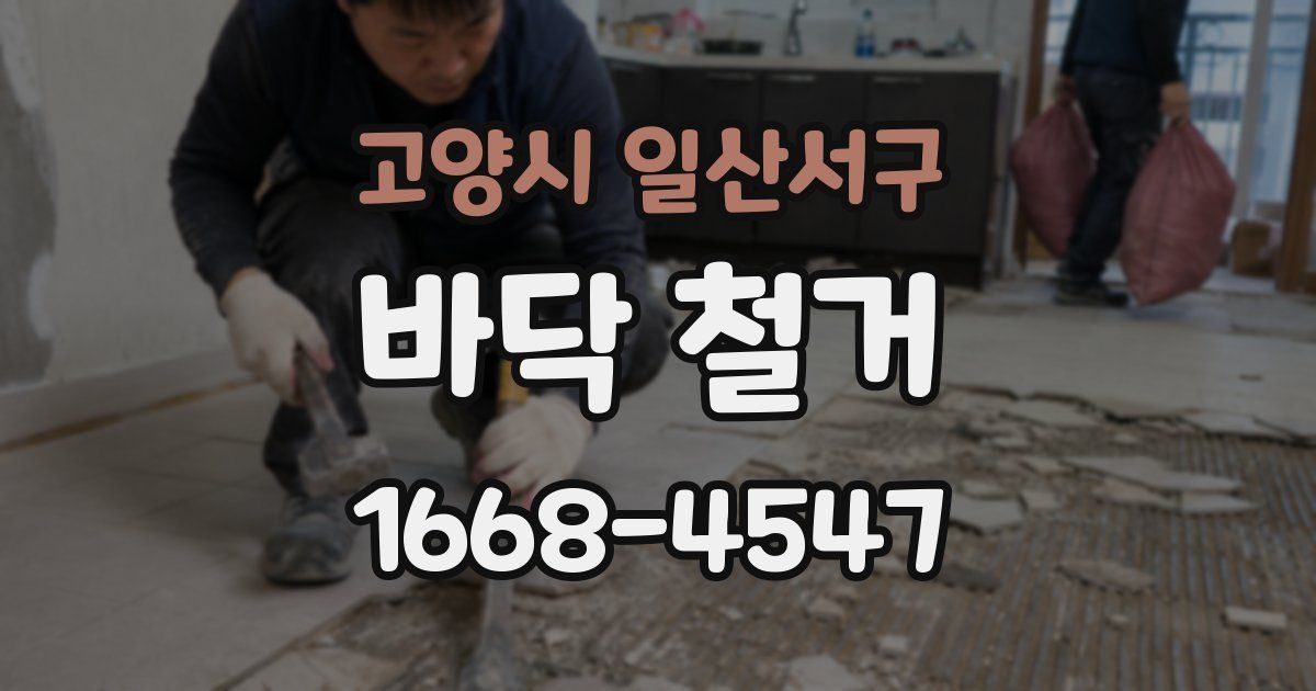 고양시 일산서구 바닥 철거