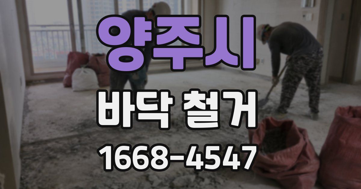 양주시 바닥 철거