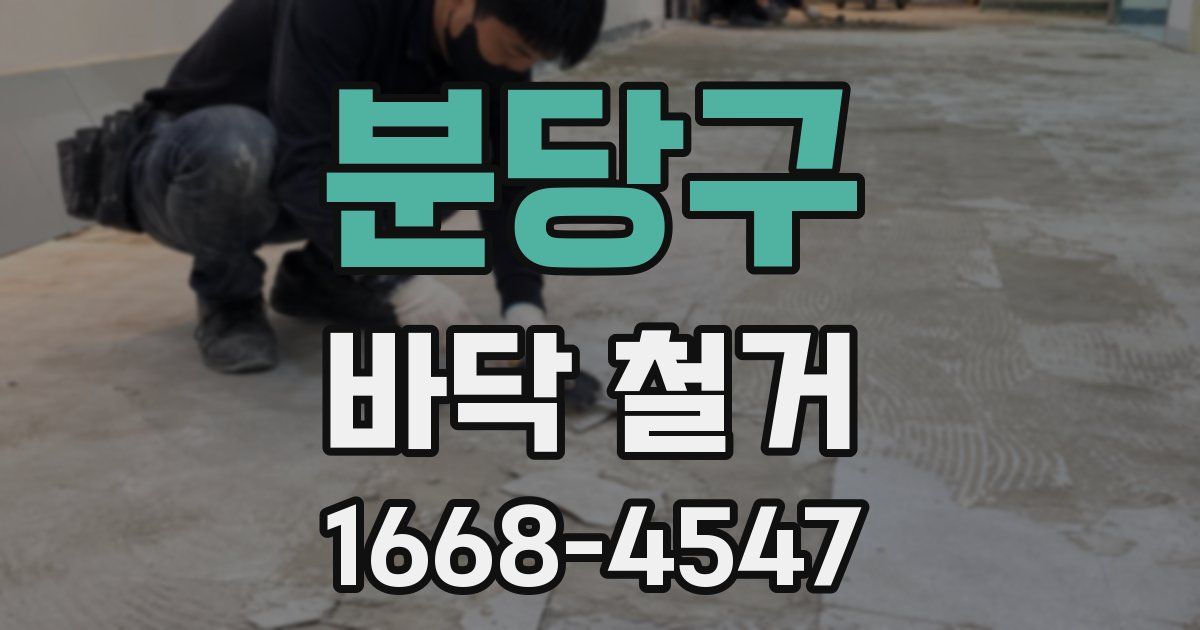 분당구 바닥 철거