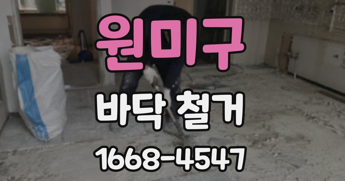 원미구 바닥 철거