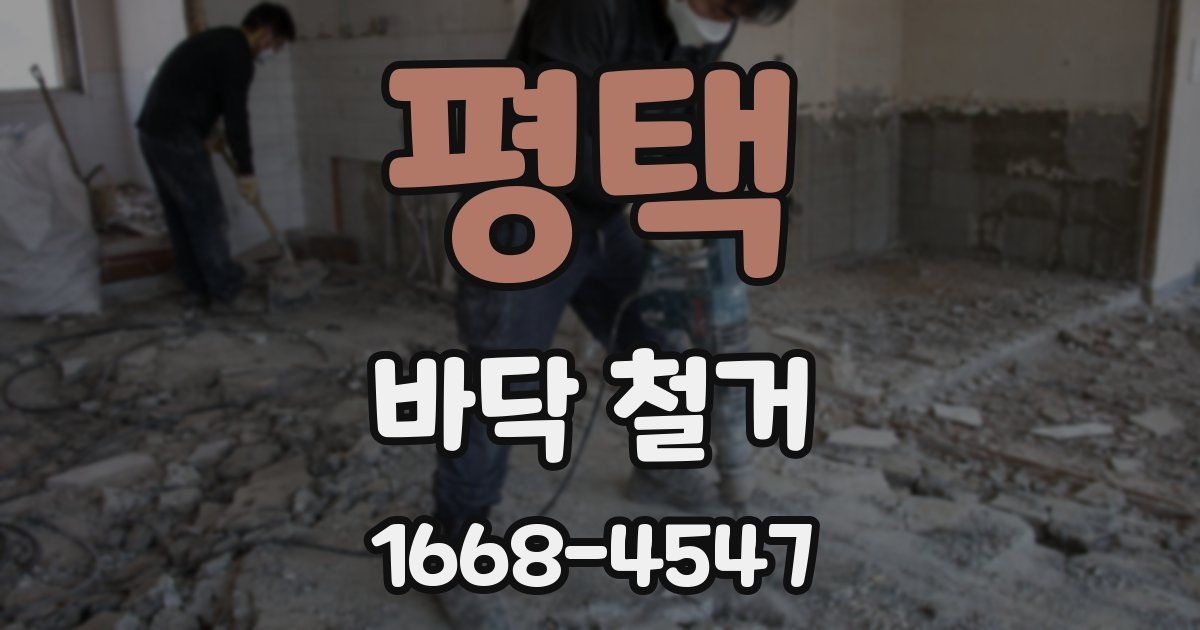 평택 바닥 철거