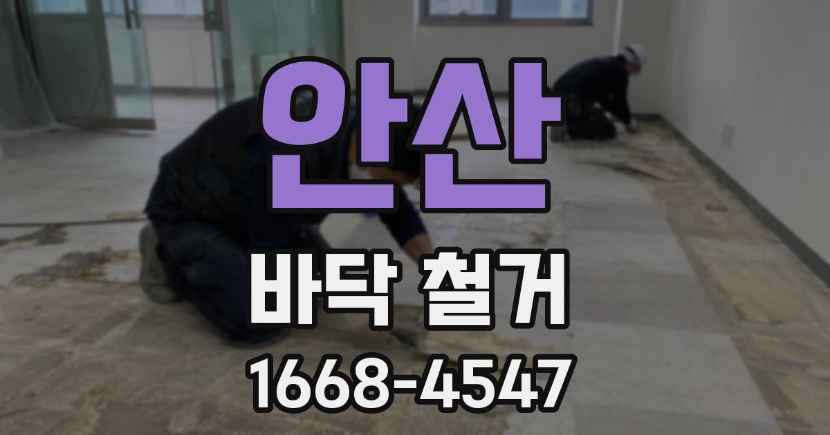 안산 바닥 철거