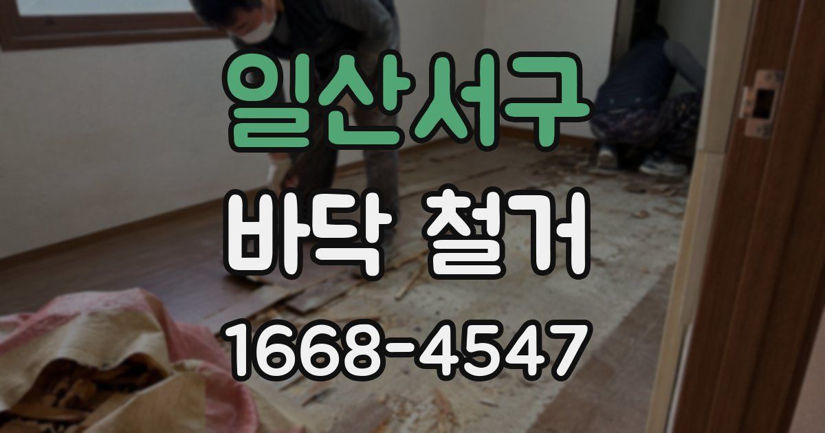 일산서구 바닥 철거
