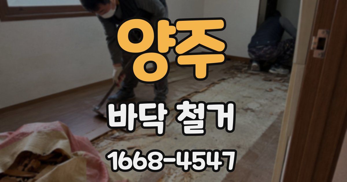 양주 바닥 철거