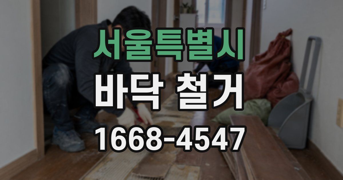 서울특별시 바닥 철거