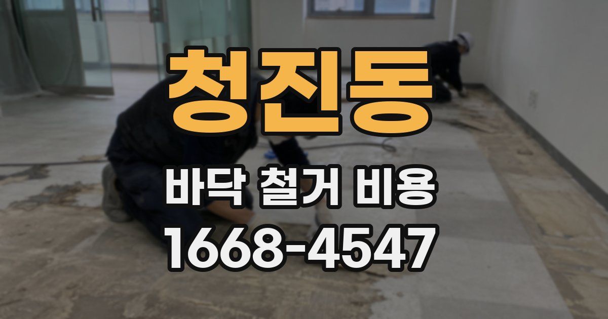 청진동 바닥 철거 비용