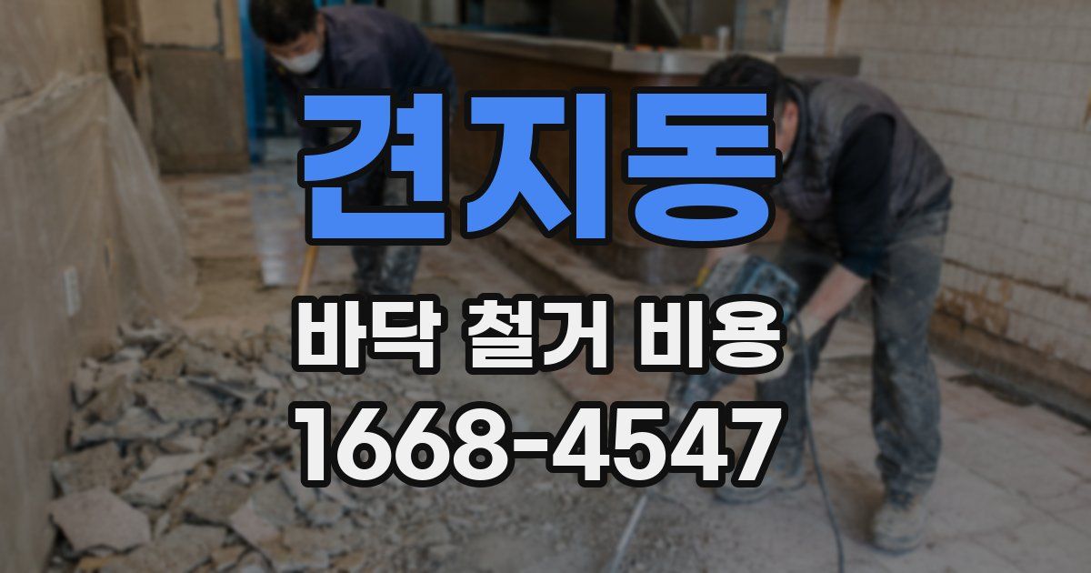견지동 바닥 철거 비용