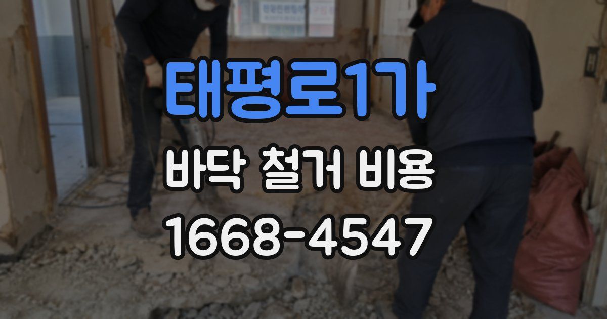 태평로1가 바닥 철거 비용