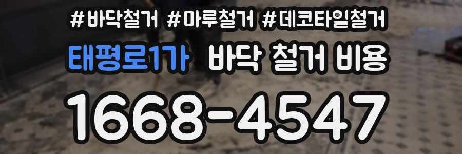 태평로1가 바닥 철거 비용