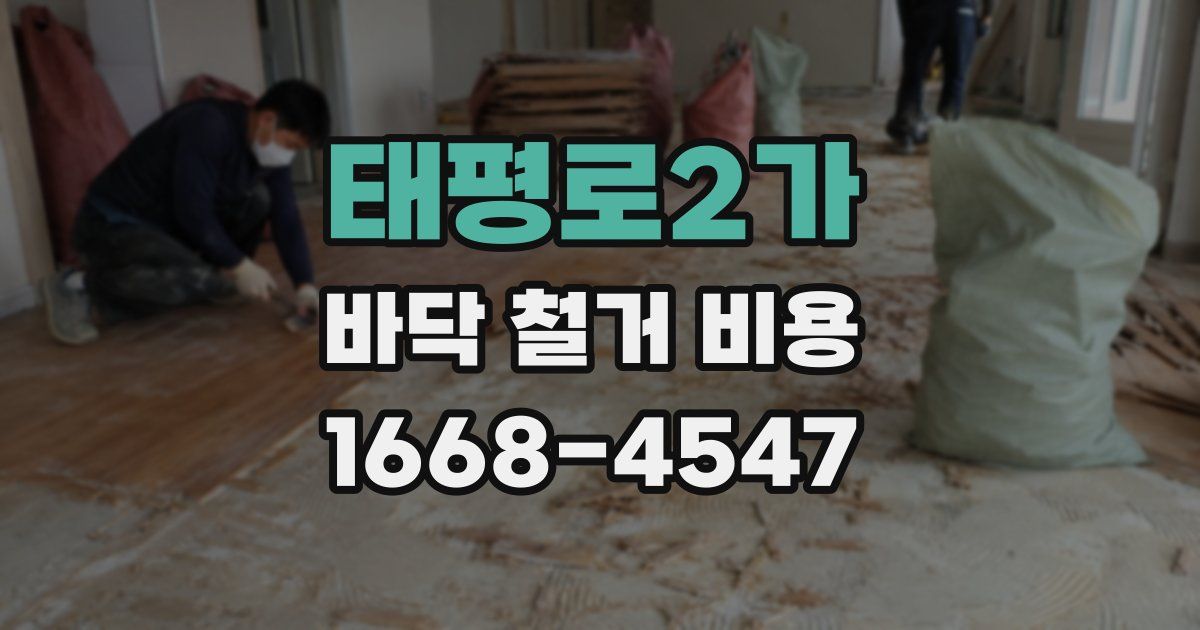 태평로2가 바닥 철거 비용
