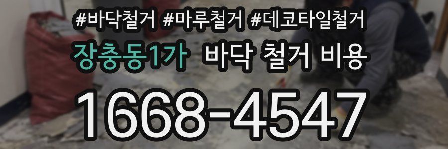 장충동1가 바닥 철거 비용