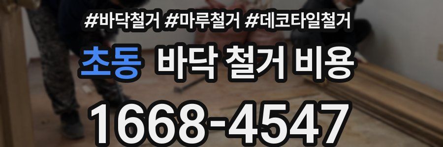 초동 바닥 철거 비용
