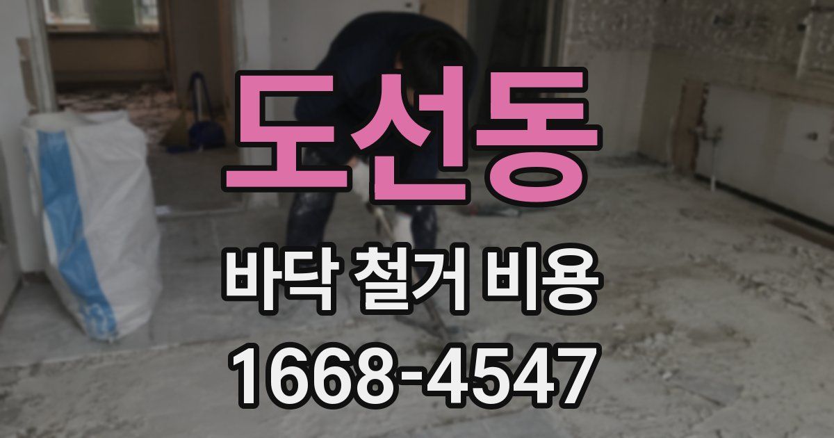 도선동 바닥 철거 비용