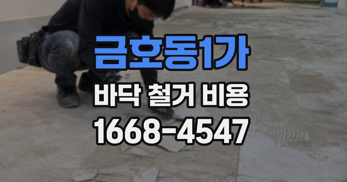 금호동1가 바닥 철거 비용