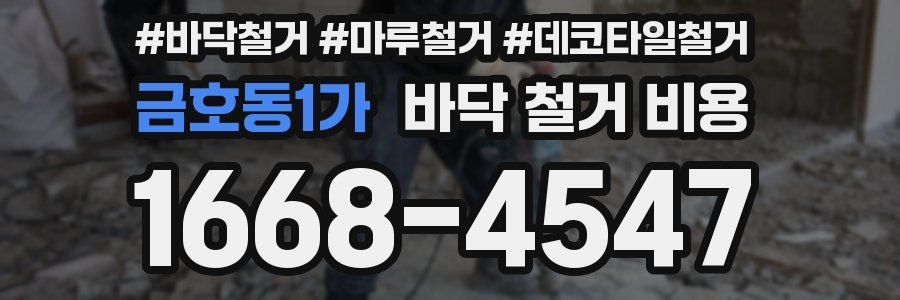 금호동1가 바닥 철거 비용