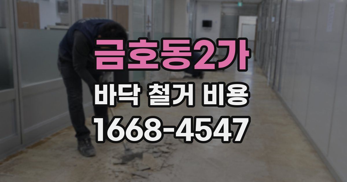 금호동2가 바닥 철거 비용