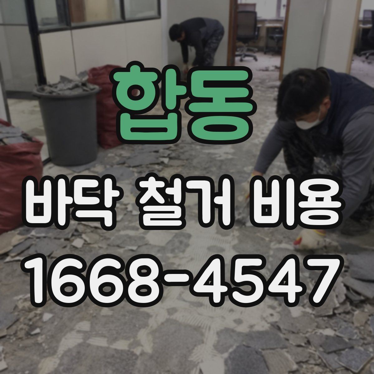 합동 바닥 철거 비용 견적이 여러 개인 이유