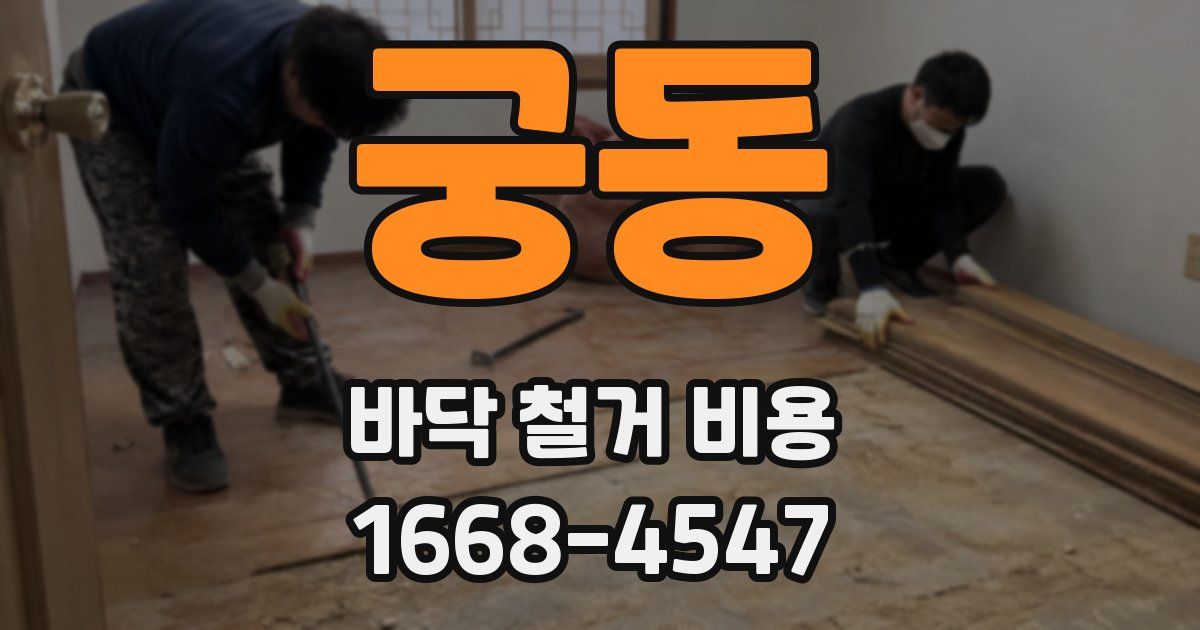 궁동 바닥 철거 비용
