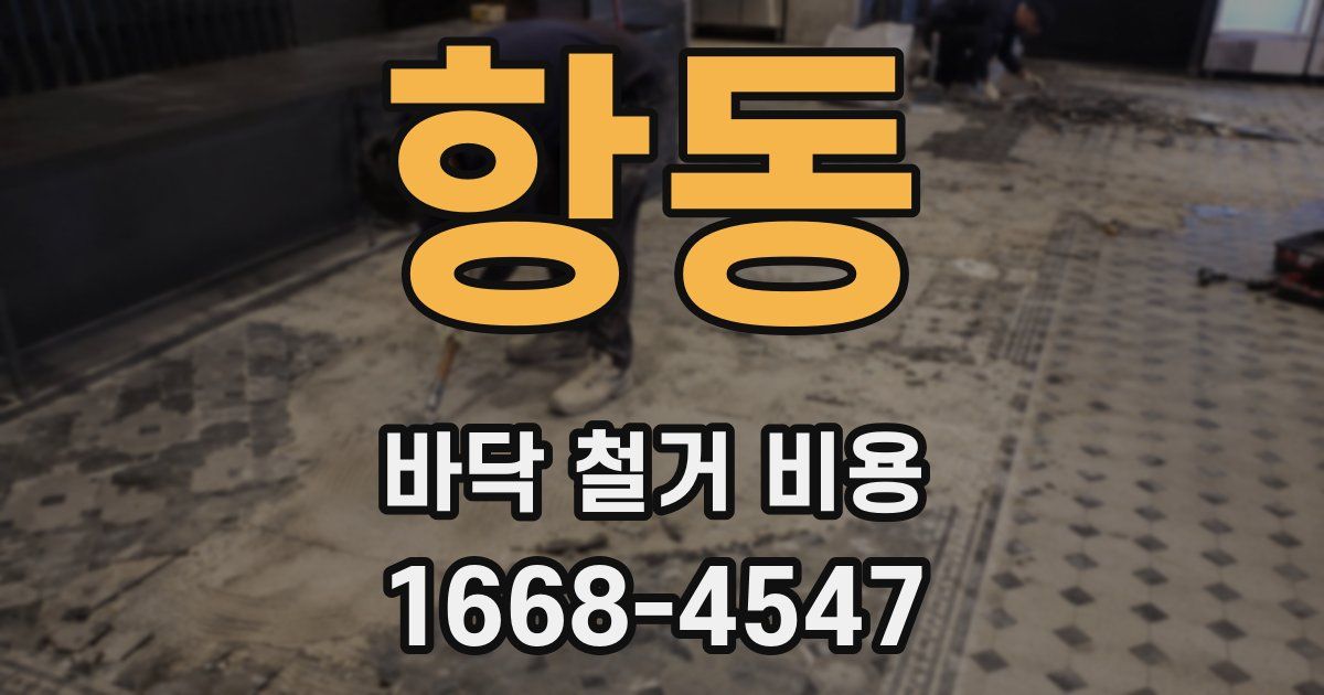 항동 바닥 철거 비용