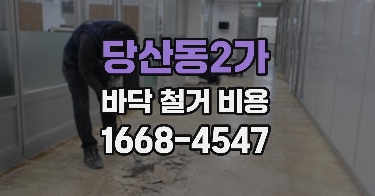 당산동2가 바닥 철거 비용
