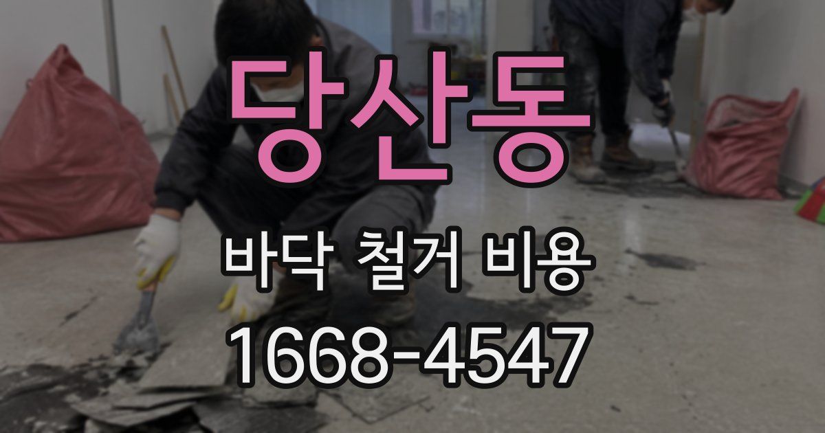 당산동 바닥 철거 비용