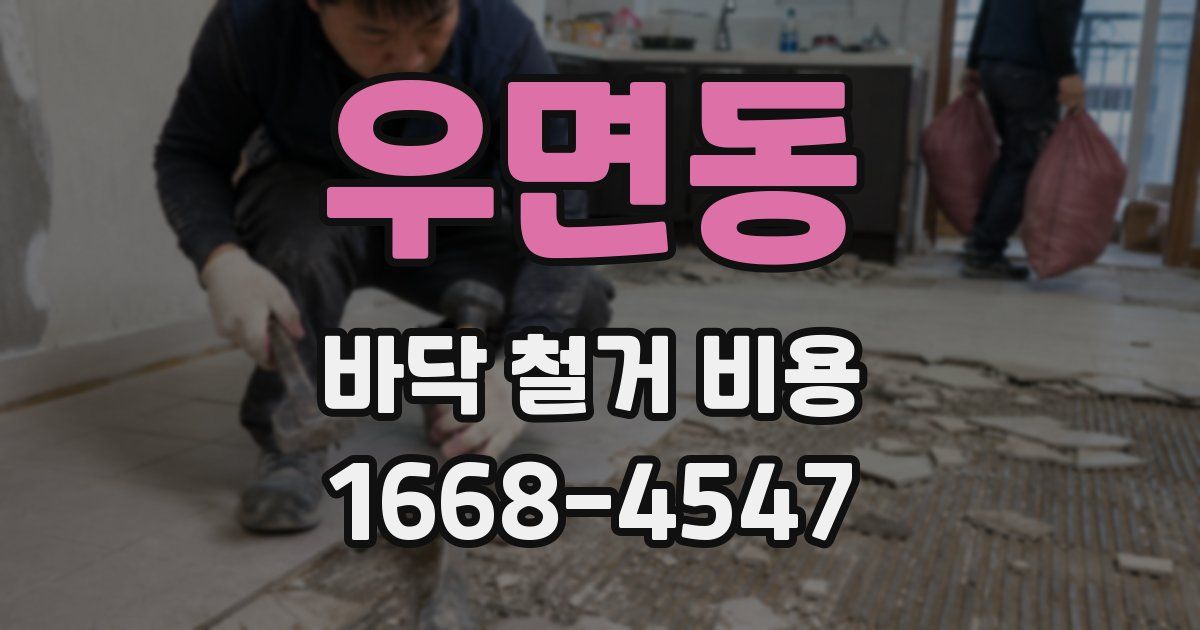 우면동 바닥 철거 비용