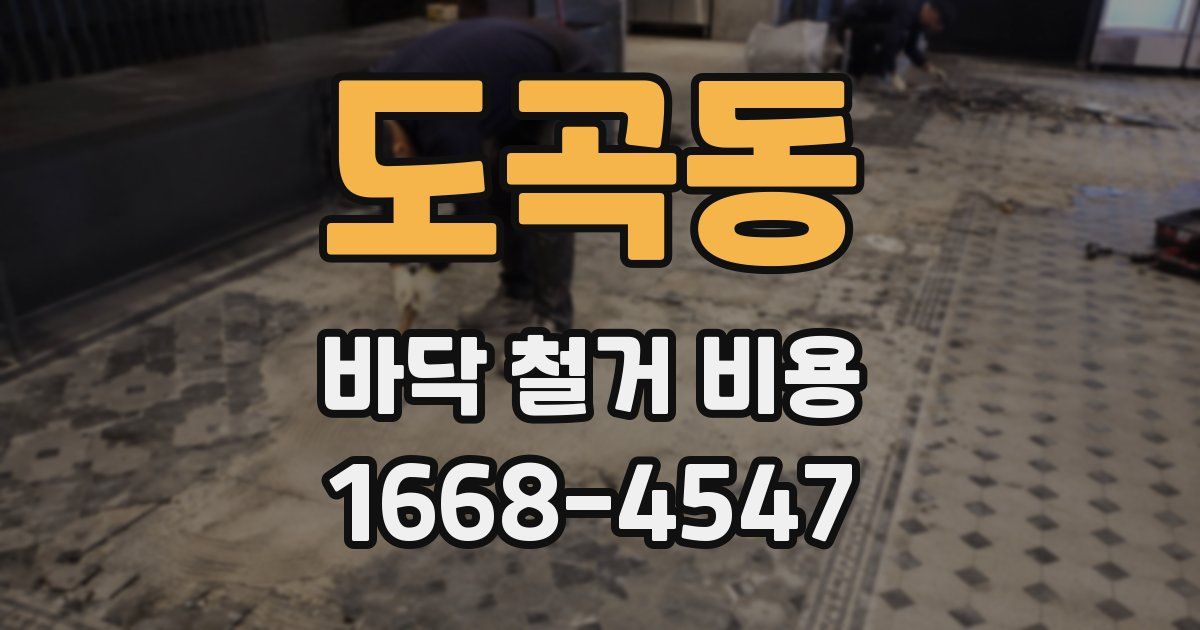 도곡동 바닥 철거 비용