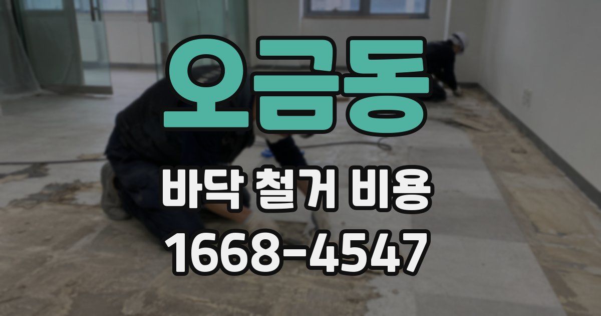 오금동 바닥 철거 비용