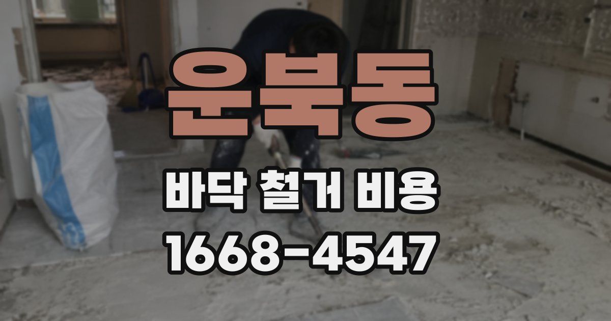운북동 바닥 철거 비용
