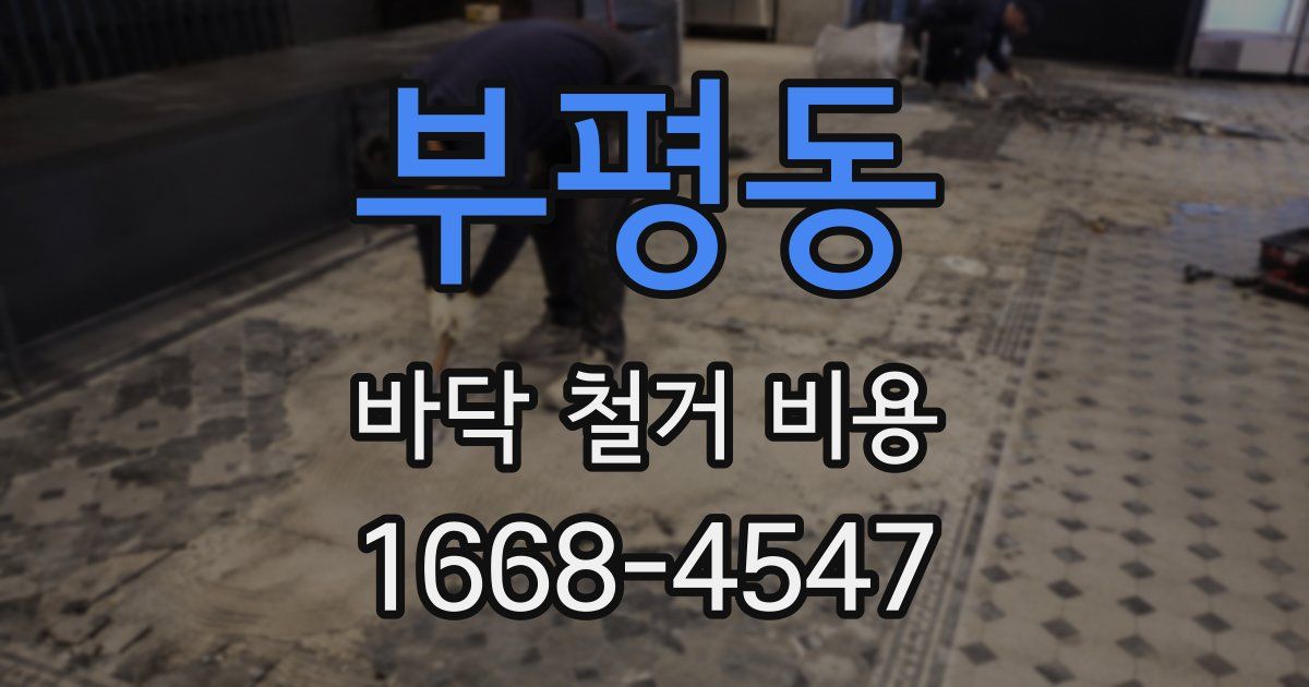 부평동 바닥 철거 비용