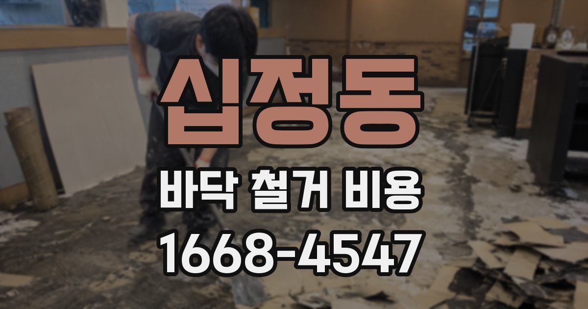 십정동 바닥 철거 비용