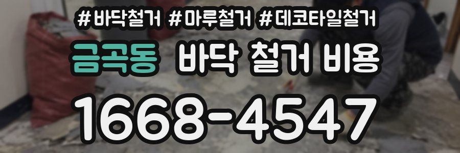금곡동 바닥 철거 비용
