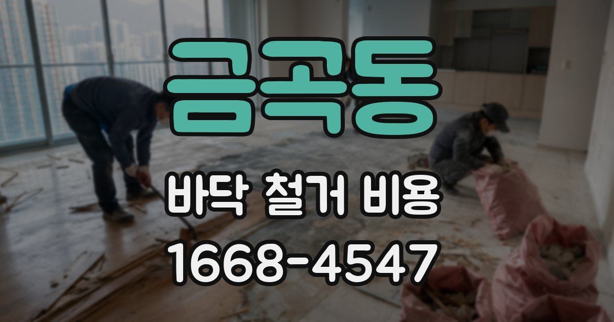 금곡동 바닥 철거 비용