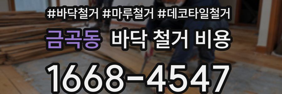 금곡동 바닥 철거 비용