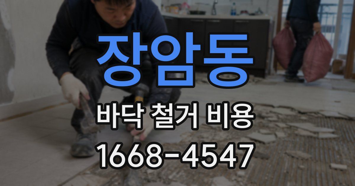 장암동 바닥 철거 비용
