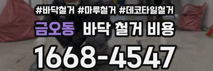 금오동 바닥 철거 비용
