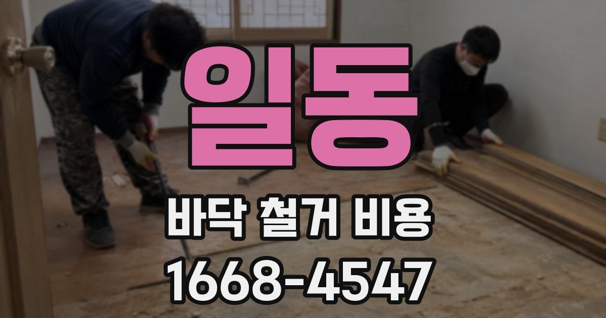 일동 바닥 철거 비용