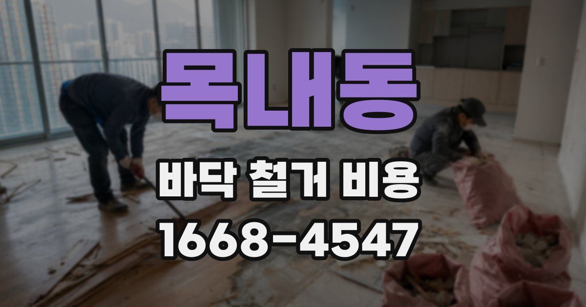 목내동 바닥 철거 비용