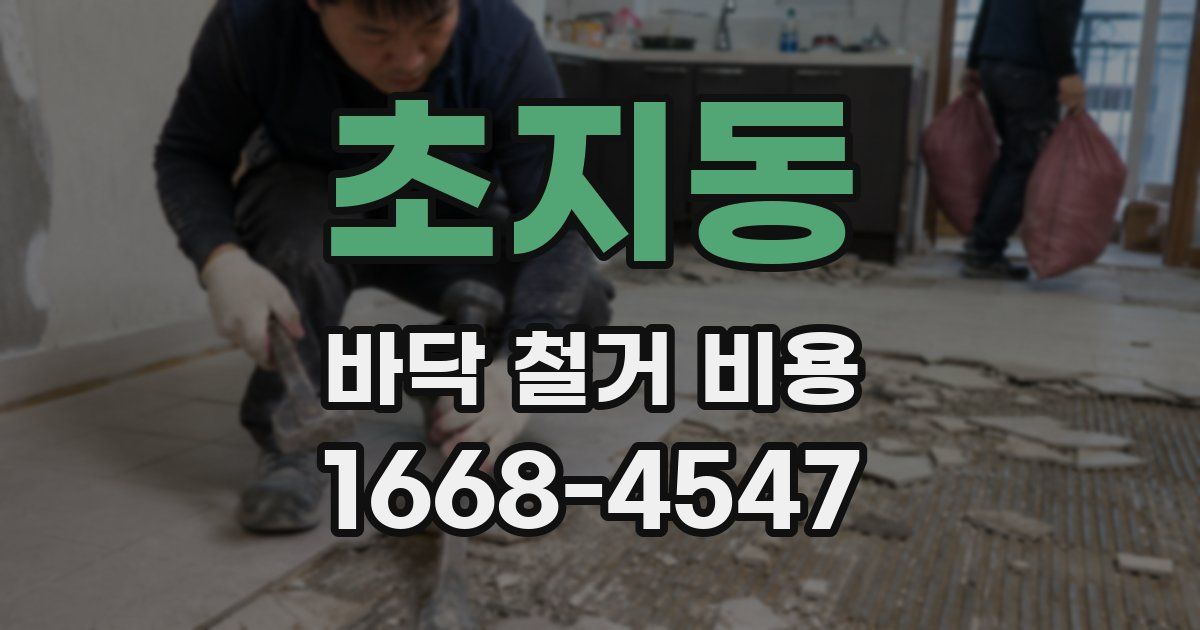 초지동 바닥 철거 비용