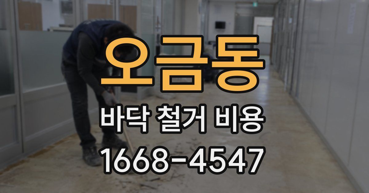 오금동 바닥 철거 비용