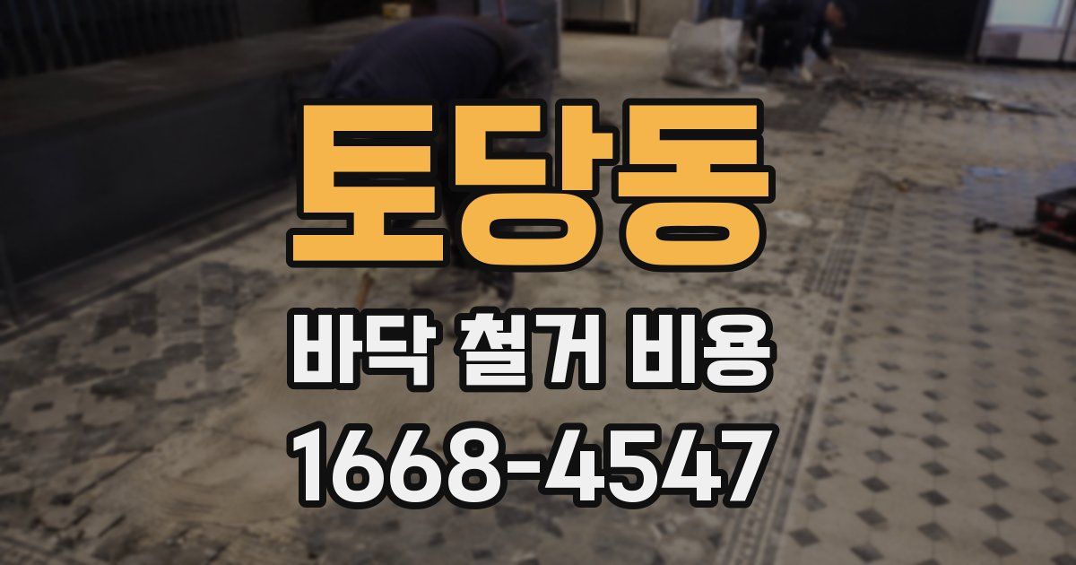 토당동 바닥 철거 비용