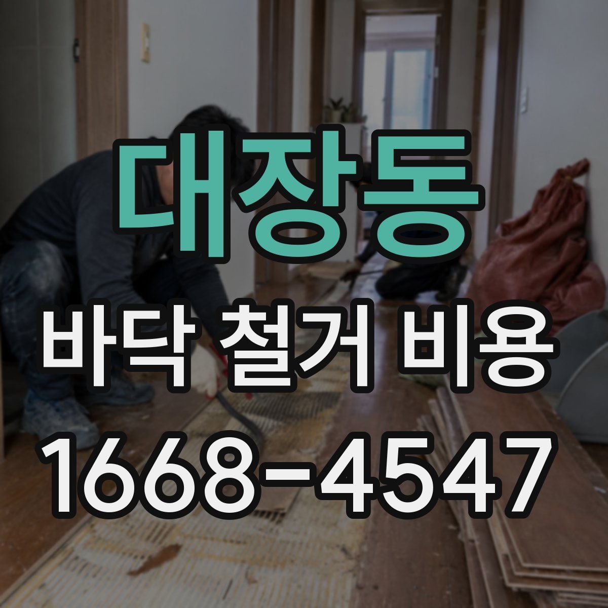 대장동 바닥 철거 비용