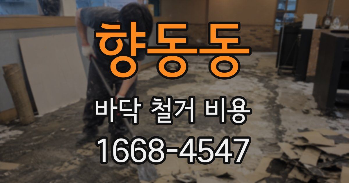향동동 바닥 철거 비용