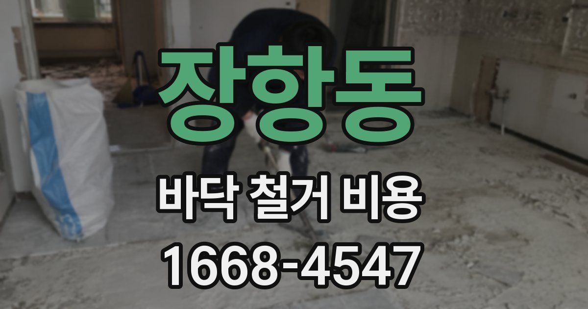 장항동 바닥 철거 비용