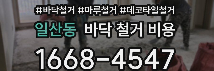 일산동 바닥 철거 비용