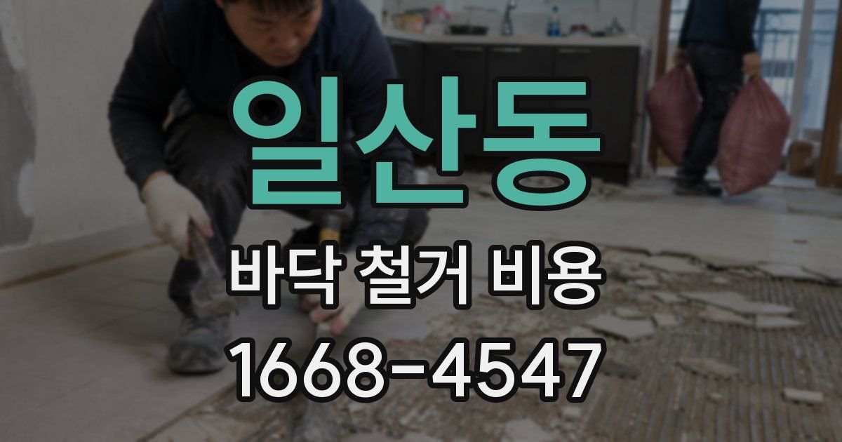 일산동 바닥 철거 비용