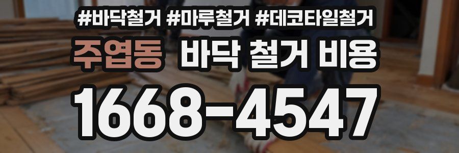 주엽동 바닥 철거 비용